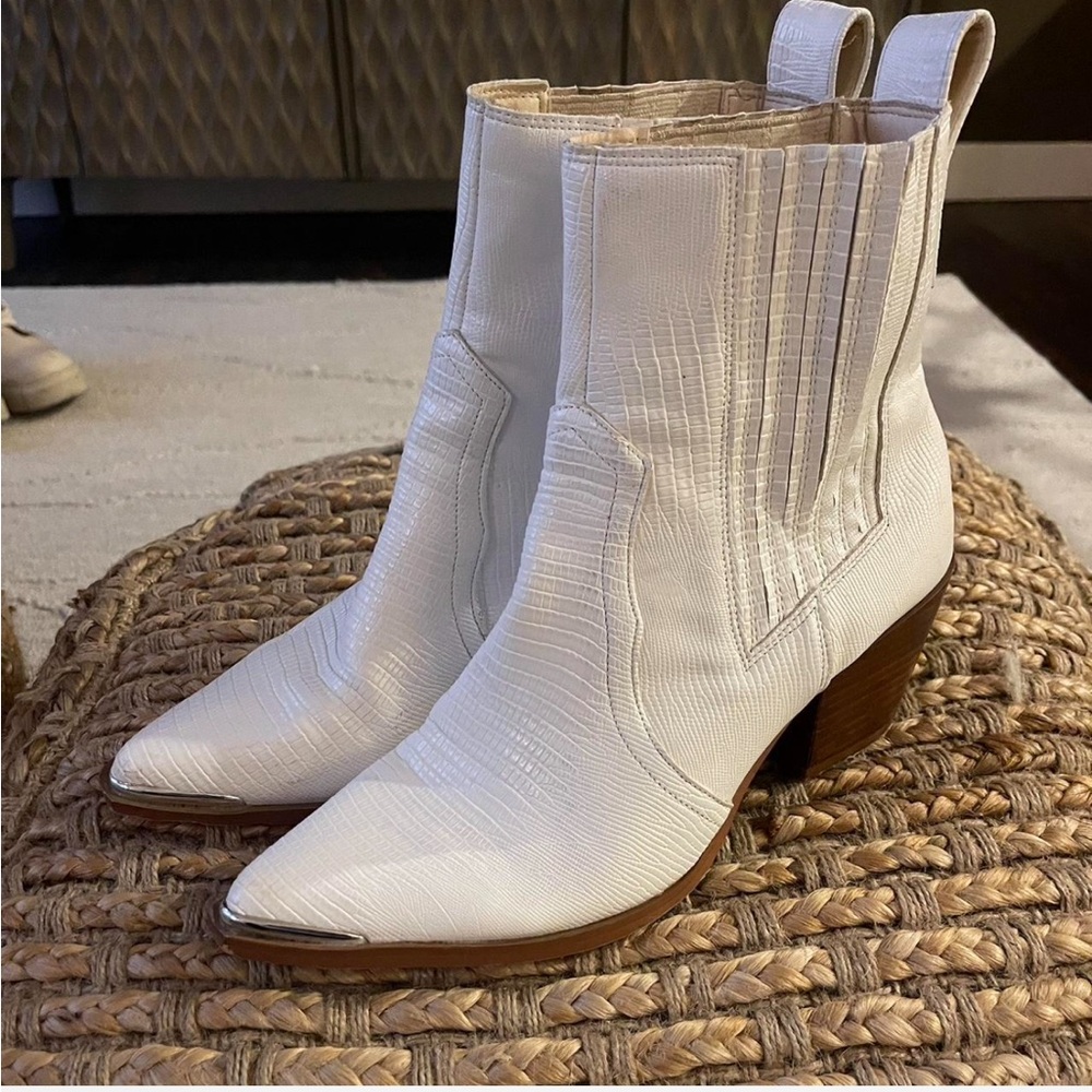 White Western Booties